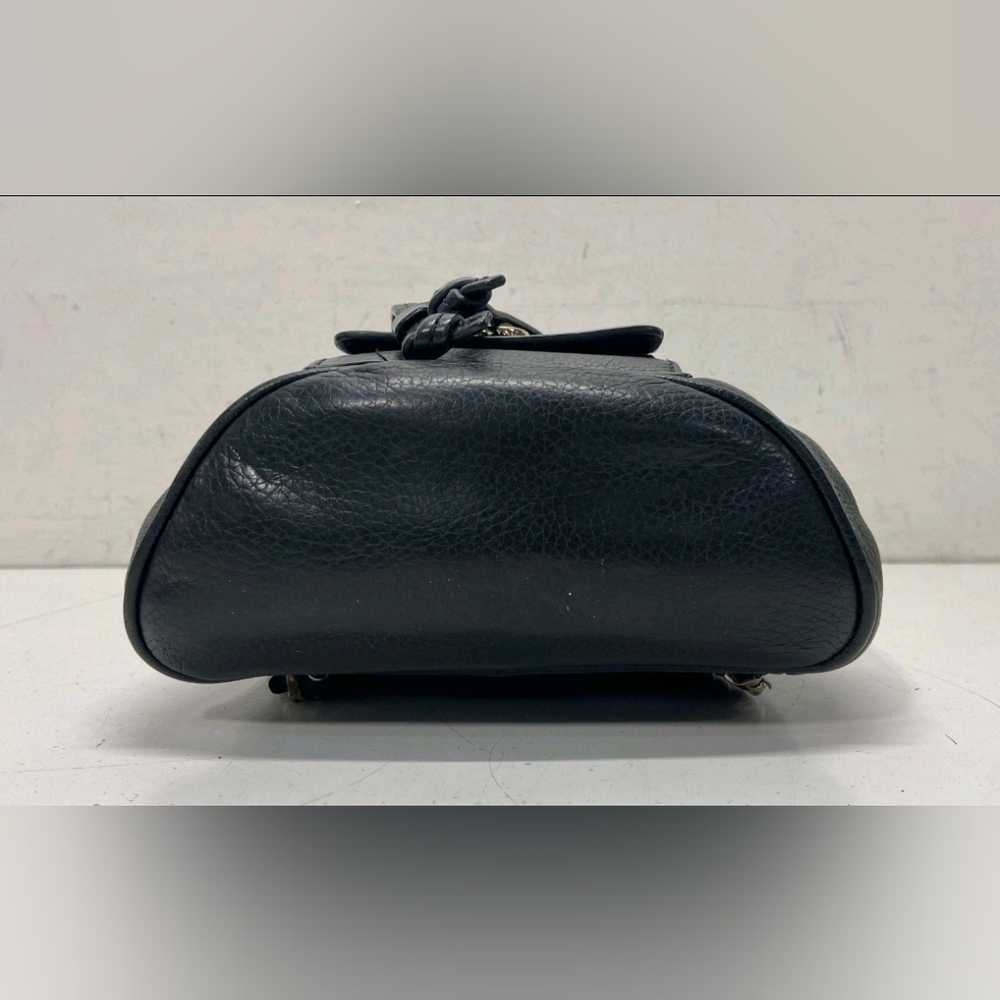 Dylan Kain Romy Black Leather Mini Backpack with Gold Accents - Picture 3 of 5